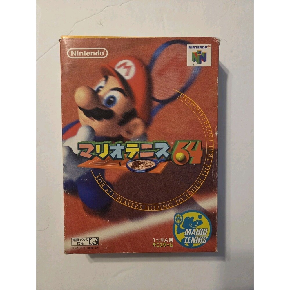 Nintendo 64 Mario Bros Tennis In Box Complete CIB Manual Japanese Game 4 Players